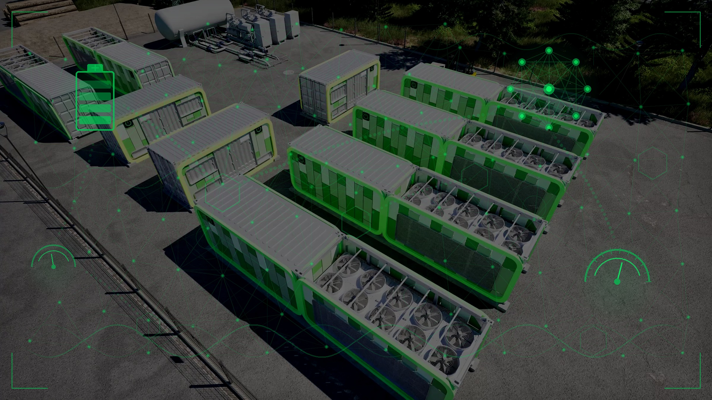 Riveon compute infrastructure — aerial monitoring view